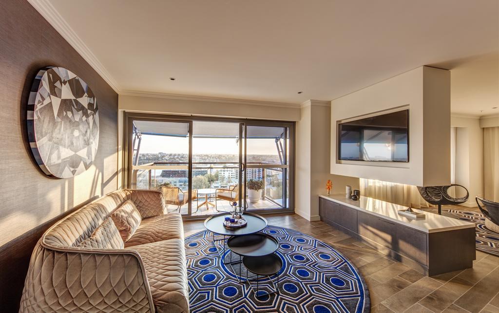 The Star Grand Hotel And Residences Sydney Kültér fotó The living room of a two-bedroom apartment at The Ivy Collection